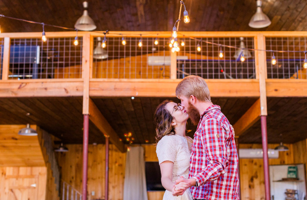Couple dances in Pigeon Mountain Crossing barn