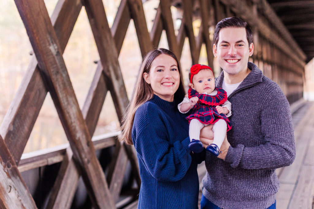 Mueller family on the bridge during 2022 family photography